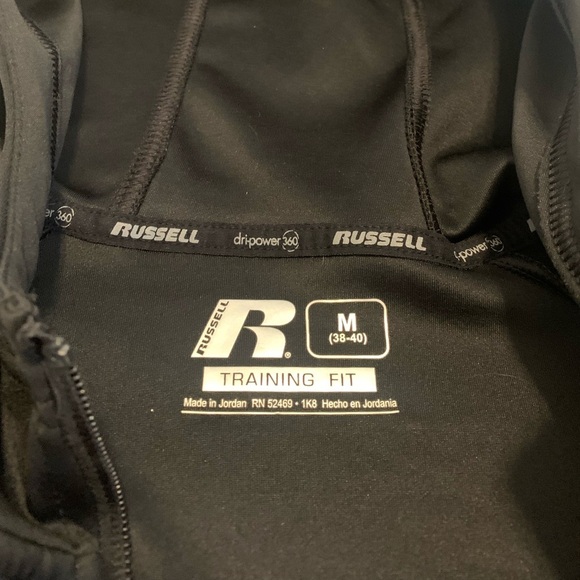 Russell Dri-Power 360 Black Quilted Vest with Hood - Training Fit, Size M - Picture 5 of 6